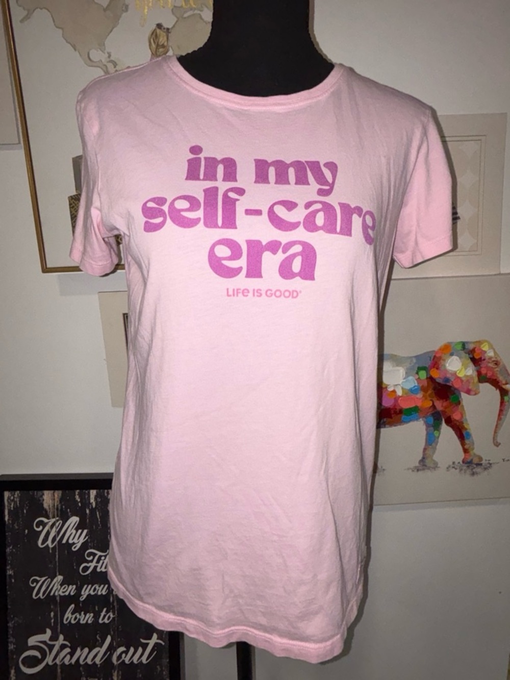 Life Is Good Pink Short-Sleeve Graphic Tee